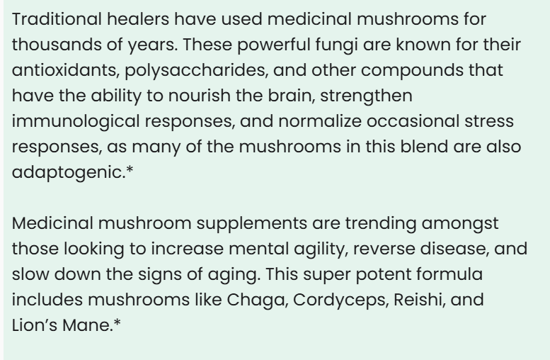 Mushroom Complex 10 X