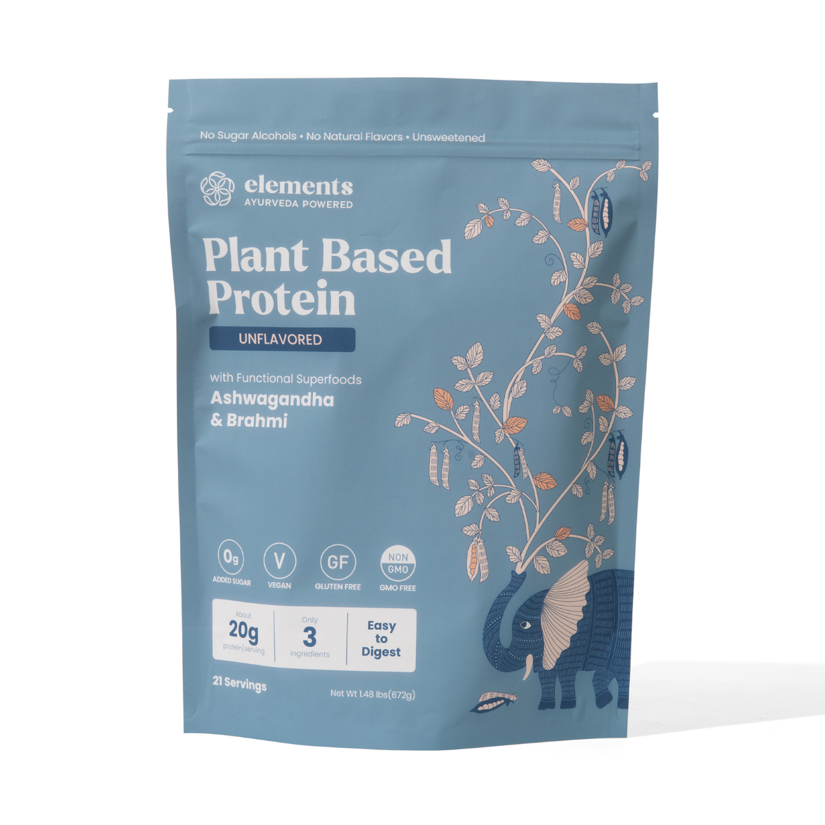 Plant Based Protein Powder: Unflavored (21 Servings)