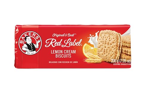 Bakers Red Label Lemon Creams Biscuits (200g) - Pack of 2
