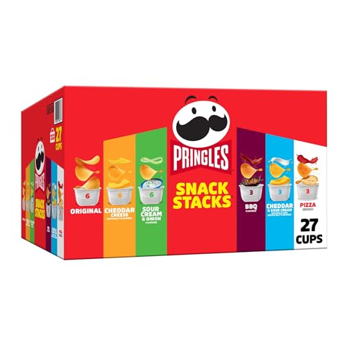 Viral Pringles Variety Pack - 27 Snack Cups, 6 Iconic Flavors