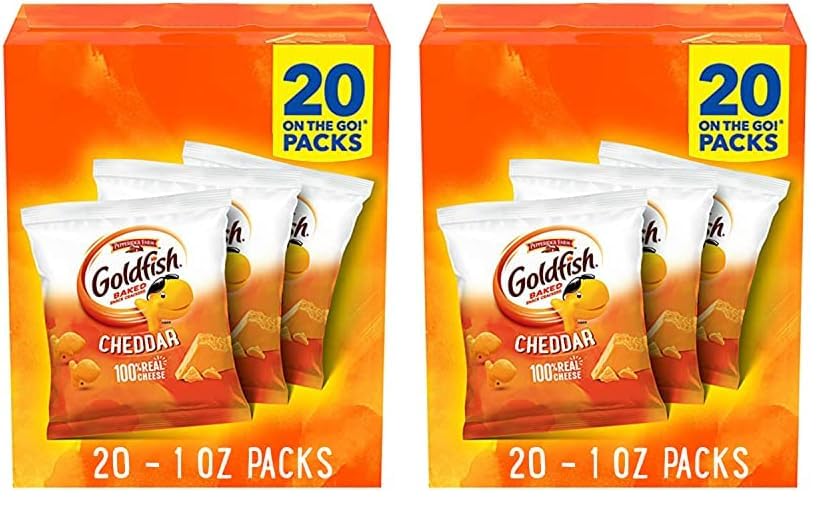Classic Delight Goldfish Crackers Big Smiles Variety Pack - Cheddar, Colors & Pretzels | 30 Count