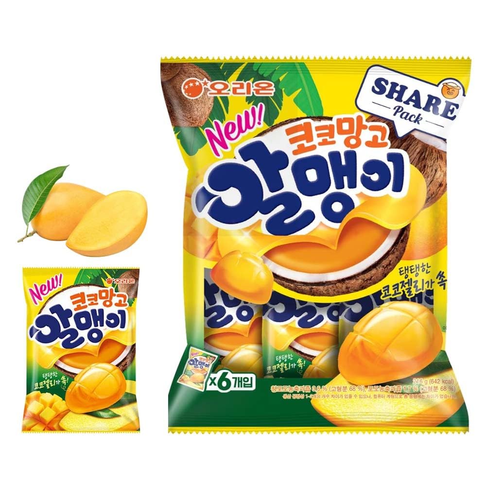 Korean Fruit Jelly Candy - 5 Flavor Mix - Chewy Gummy Snacks