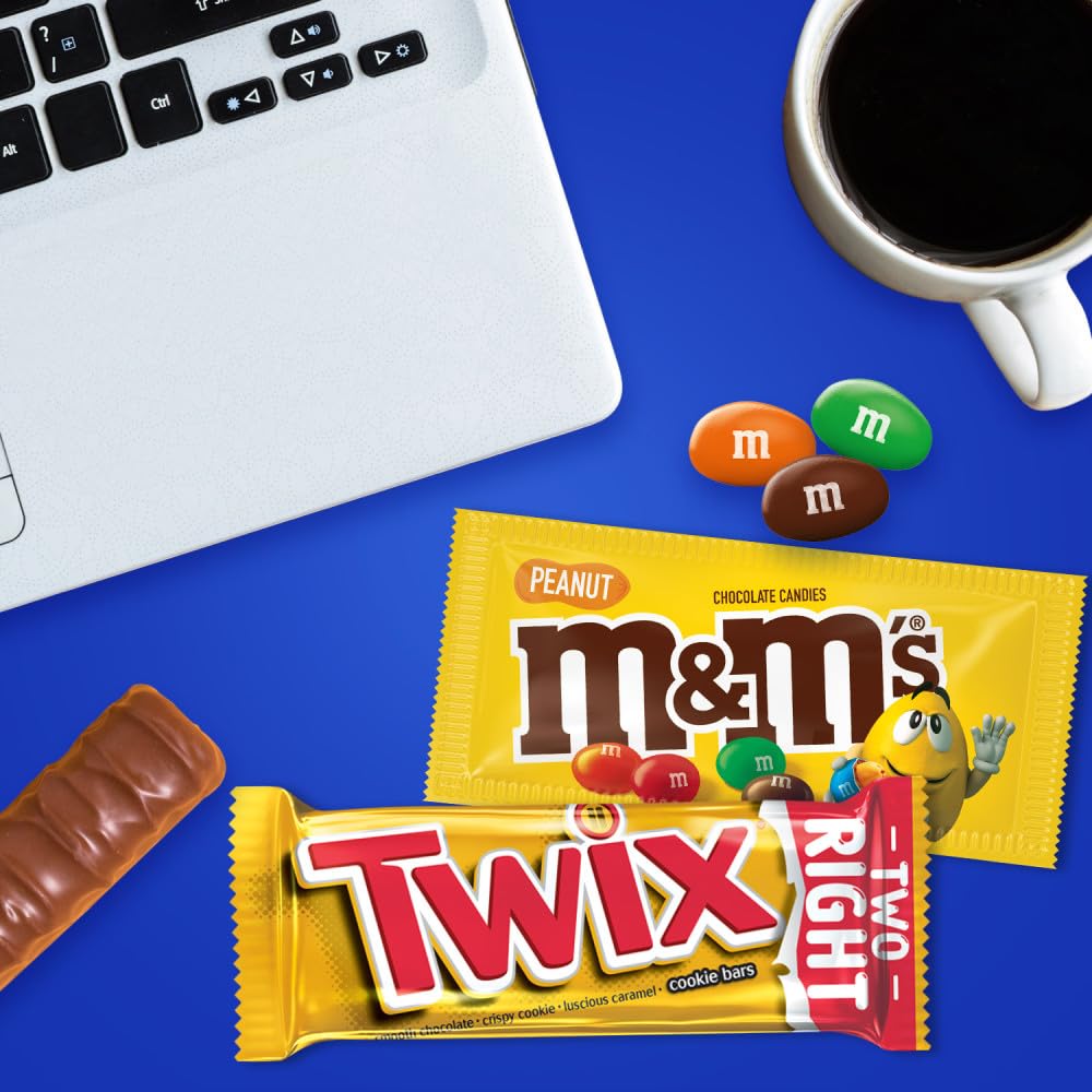 Mars Variety Pack - M&M's, Snickers & Twix Full Size Chocolate Bars (18 Count)