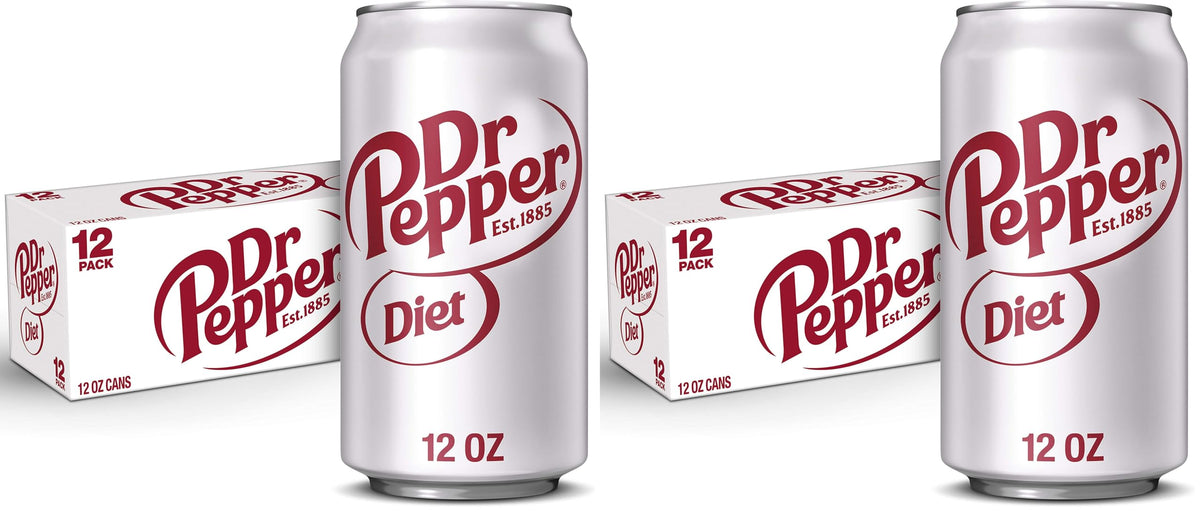 Dr Pepper Soda, 12 fl oz cans, 12 pack