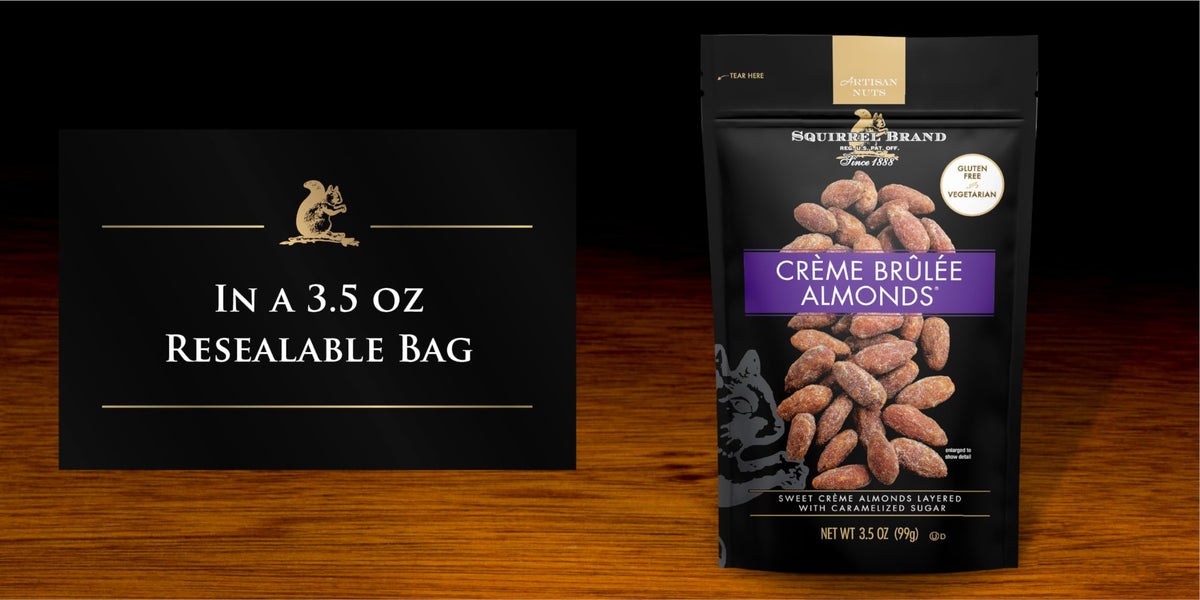 Squirrel Brand Sweet Brown Butter Cashews - Gourmet Artisan Nuts (3.5 oz)