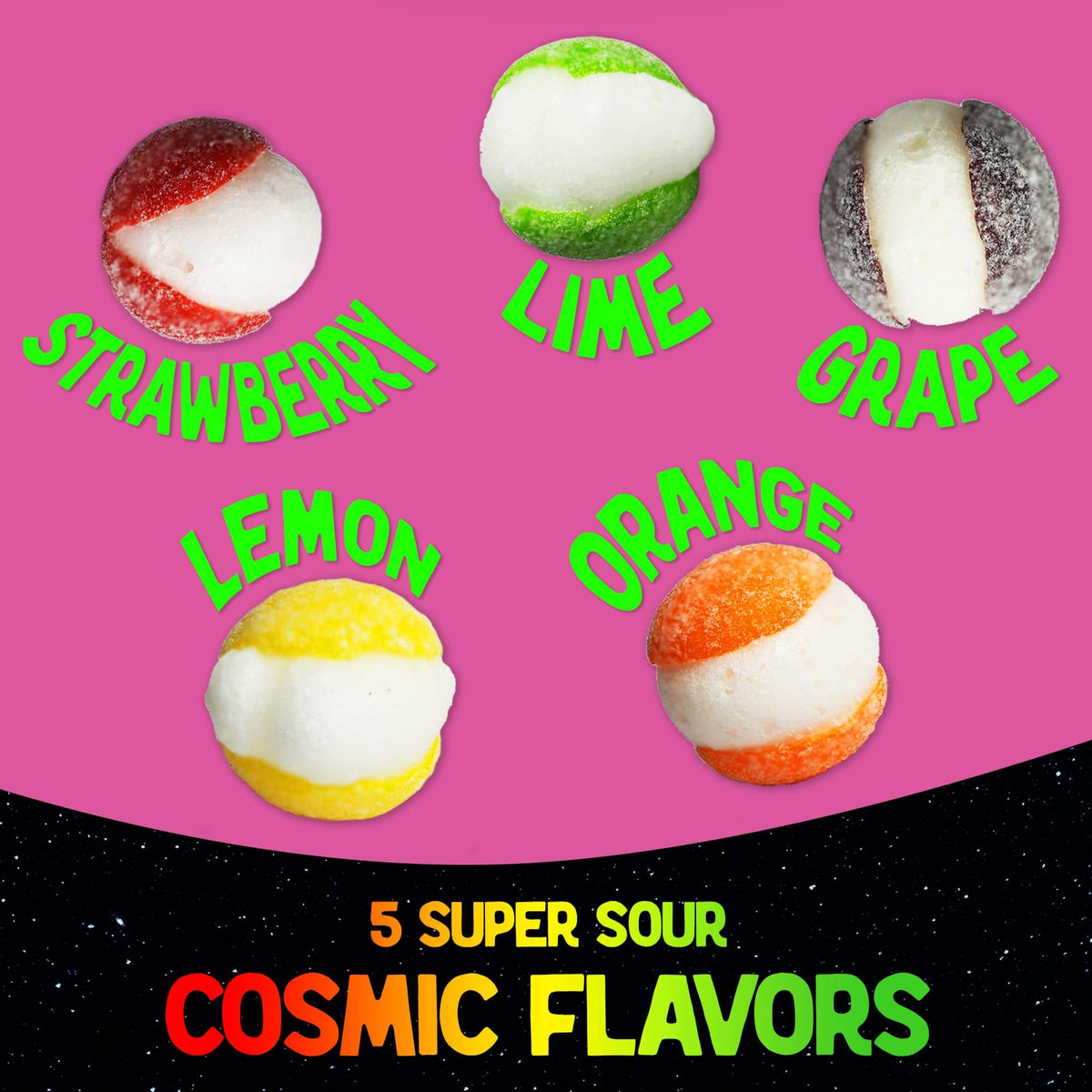 Cosmic Crunchies Freeze-Dried Candy - Viral TikTok Crunchy Snack (4 oz)