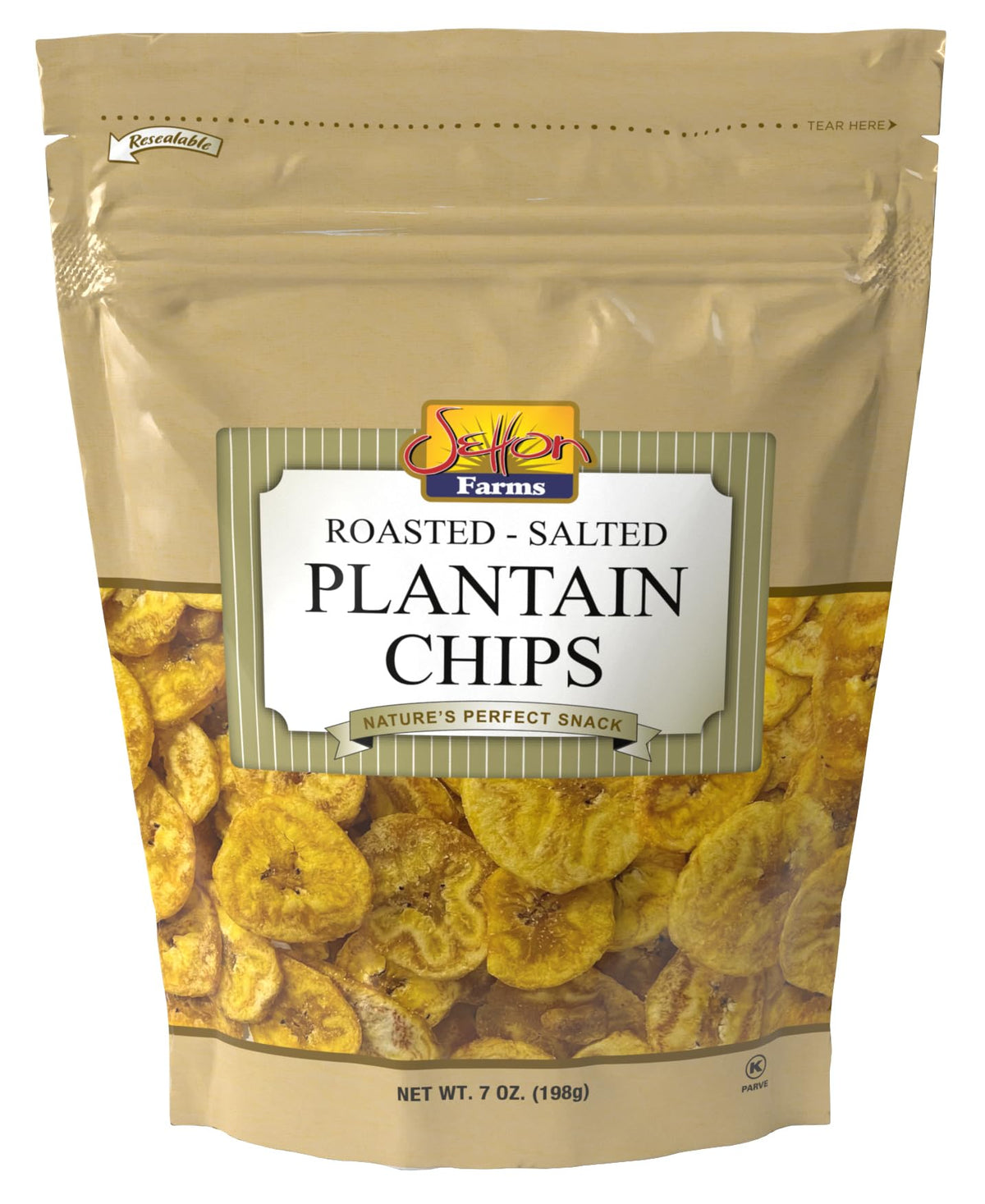 Setton Farm Plantain Chips - Sea Salt | Crispy & Crunchy Kosher Snack (7 oz)