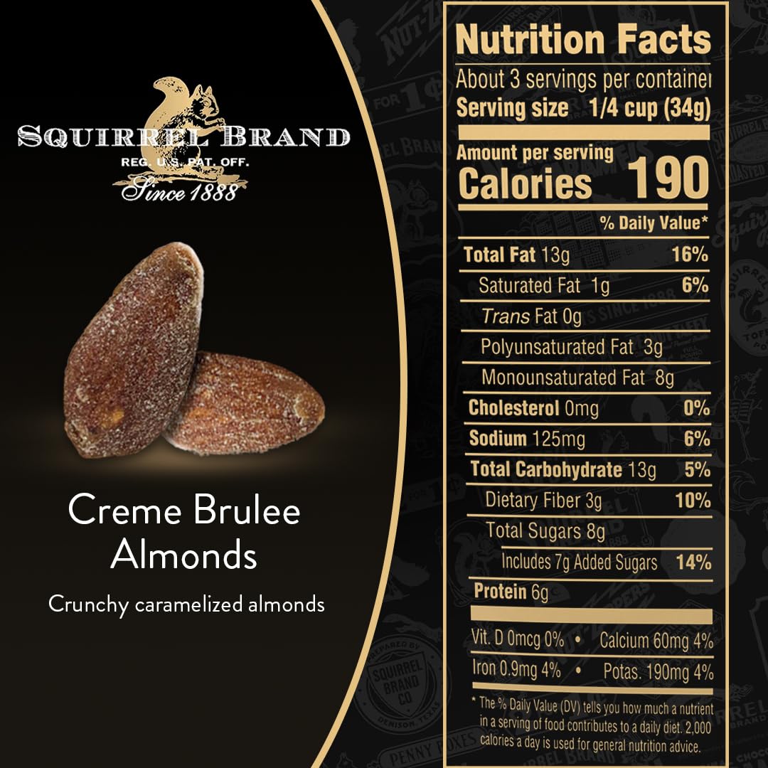 Squirrel Brand Sweet Brown Butter Cashews - Gourmet Artisan Nuts (3.5 oz)