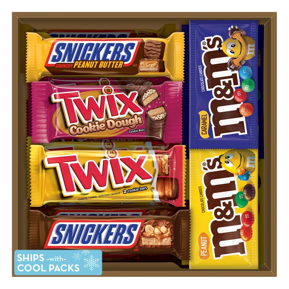 Mars Variety Pack - M&M's, Snickers & Twix Full Size Chocolate Bars (18 Count)