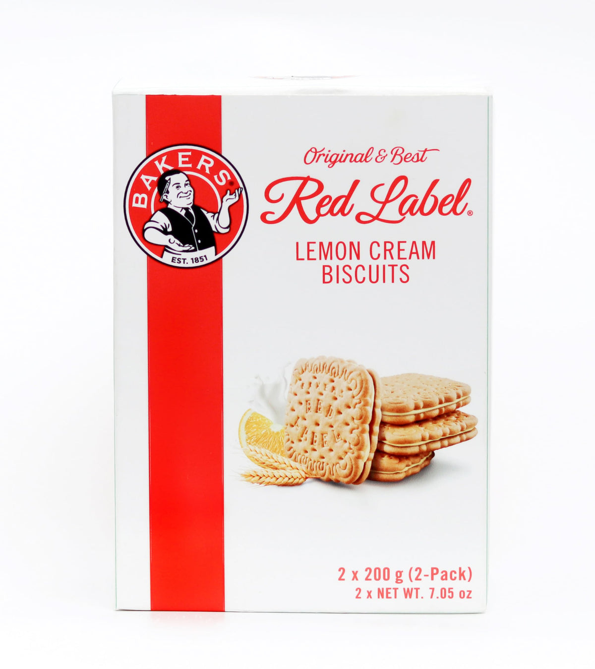 Bakers Red Label Lemon Creams Biscuits (200g) - Pack of 2