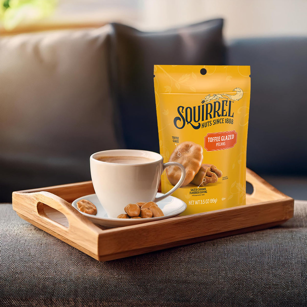 Squirrel Brand Sweet Brown Butter Cashews - Gourmet Artisan Nuts (3.5 oz)