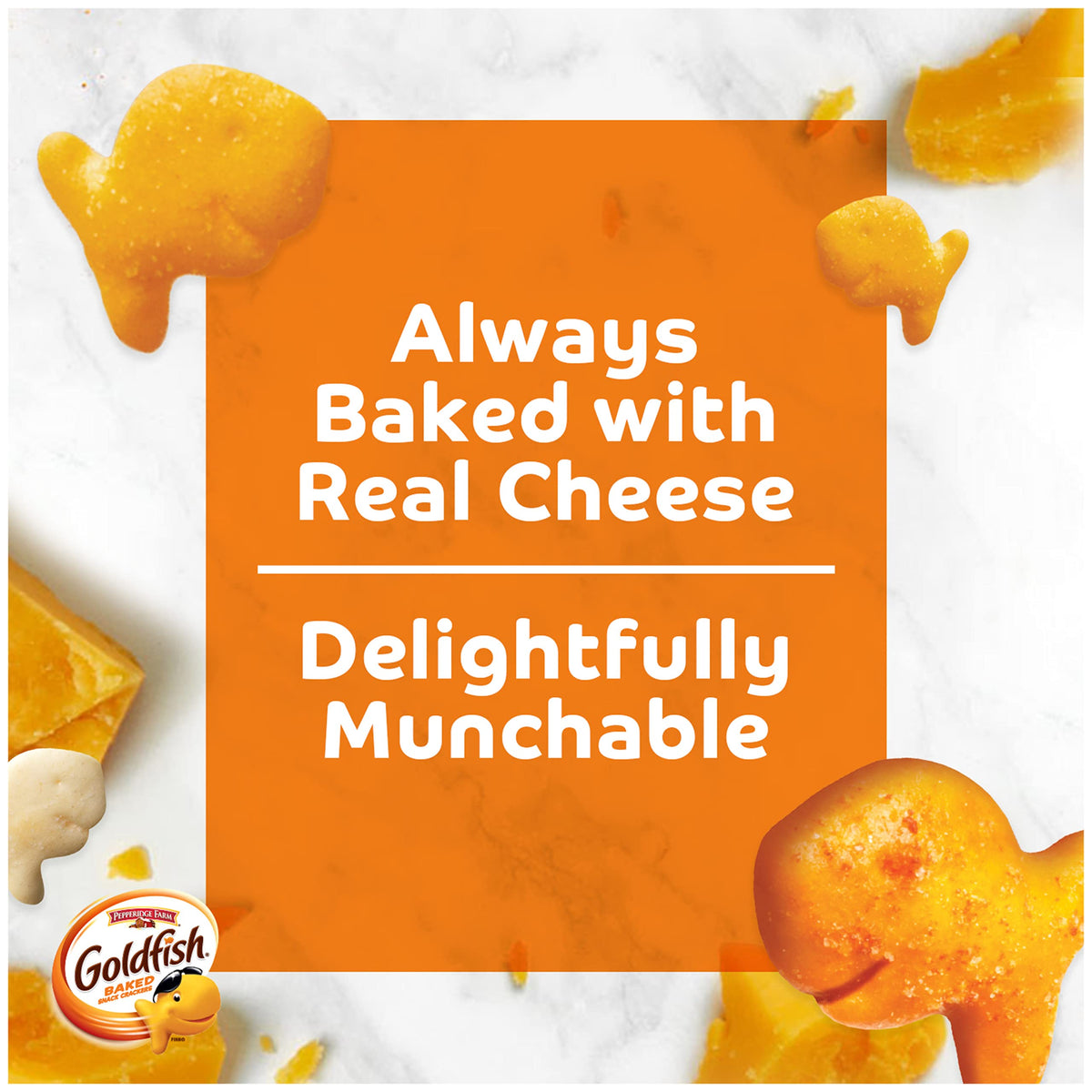 Classic Delight Goldfish Crackers Big Smiles Variety Pack - Cheddar, Colors & Pretzels | 30 Count