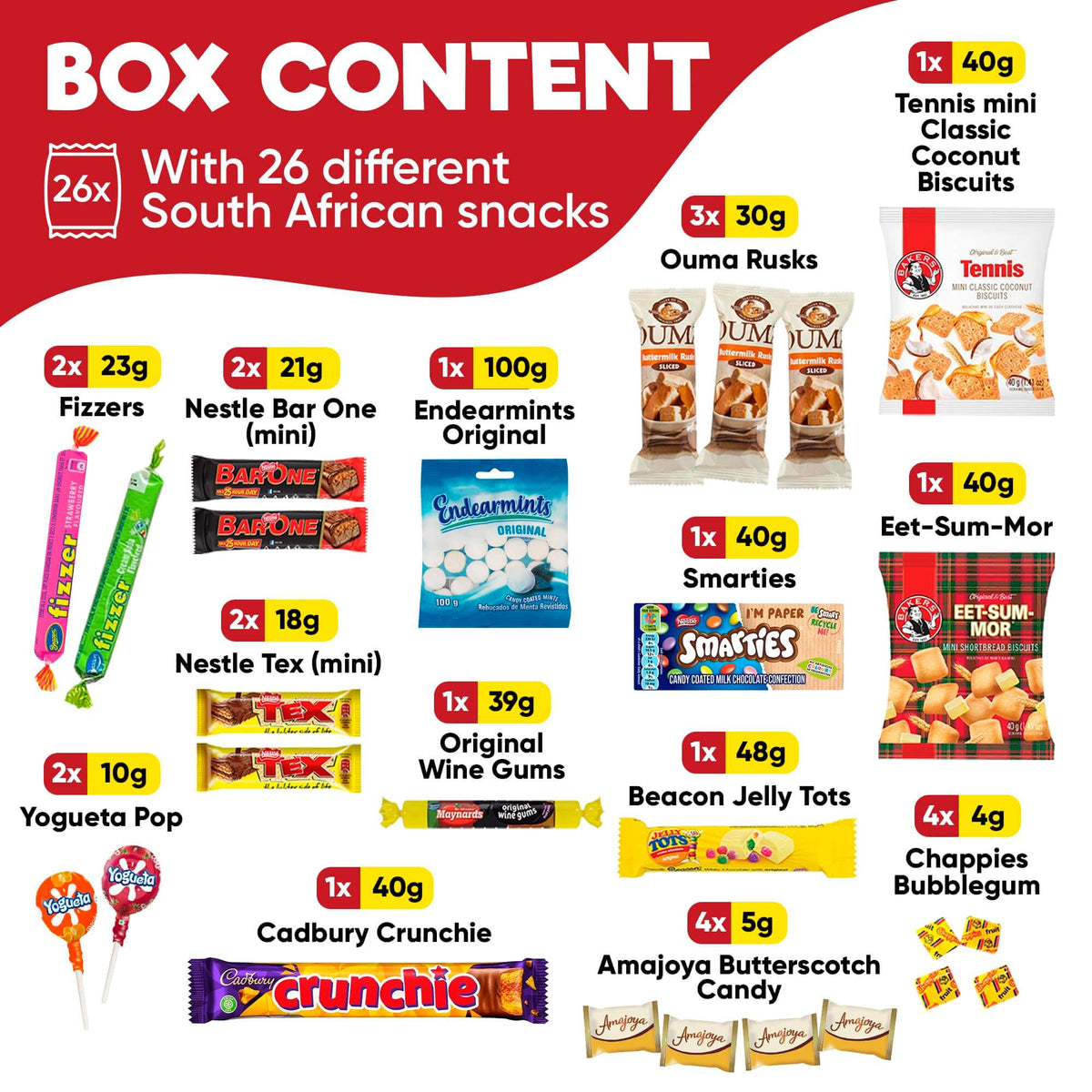 Premium South African Snack Box - 36 Authentic Treats & Confectionery