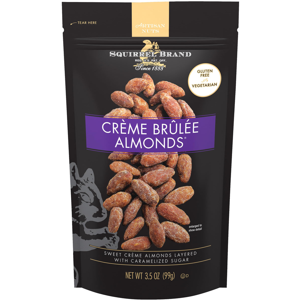 Squirrel Brand Sweet Brown Butter Cashews - Gourmet Artisan Nuts (3.5 oz)