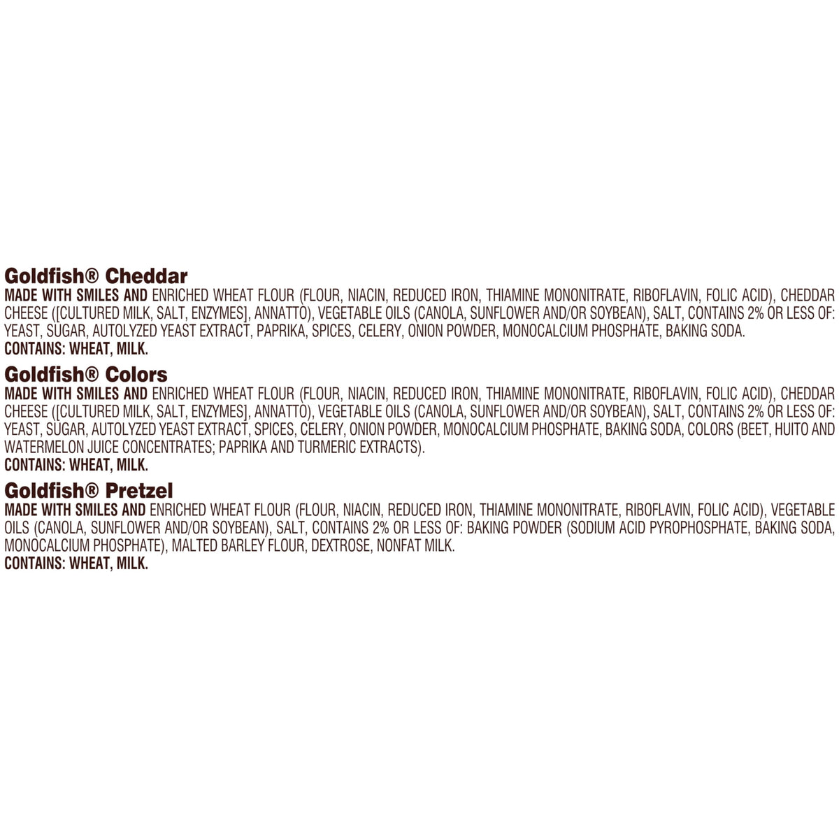 Classic Delight Goldfish Crackers Big Smiles Variety Pack - Cheddar, Colors & Pretzels | 30 Count