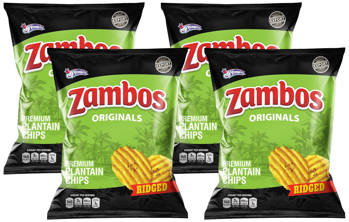 Viral TikTok Zambos Plantain Chips - Chile Limón, Original & Salsa Verde | Premium Central American Snack (5.29 oz)