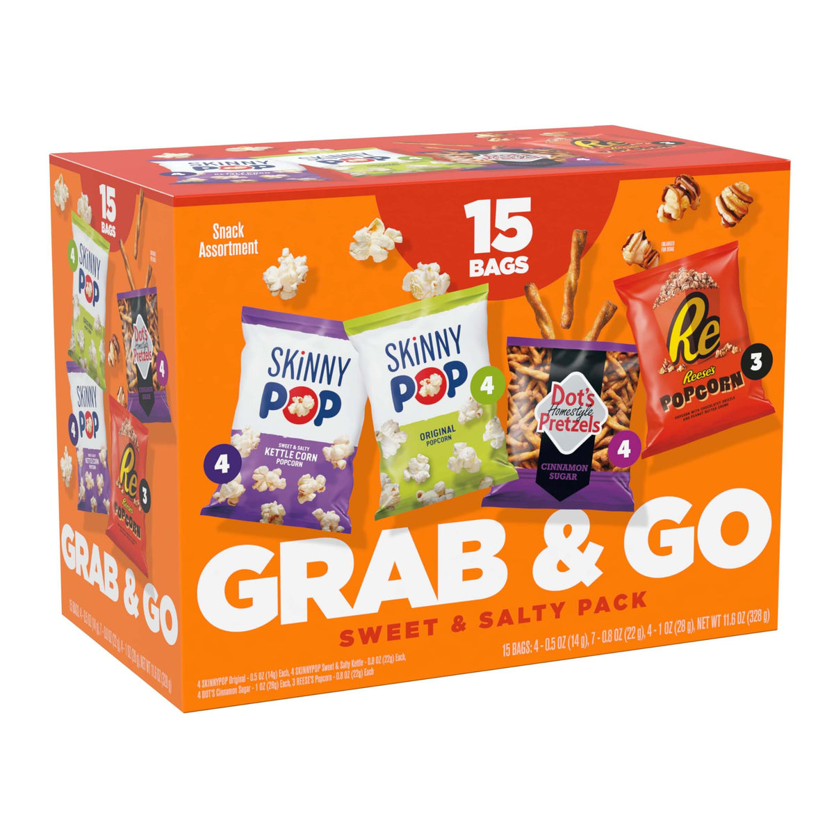 GRAB & GO Premium Snack Variety Assortment - Multiple Pack Sizes Available