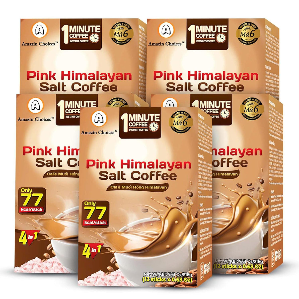 Amazin Choices Pink Himalayan Salted Coffee, 0.63 oz., 12 ct.