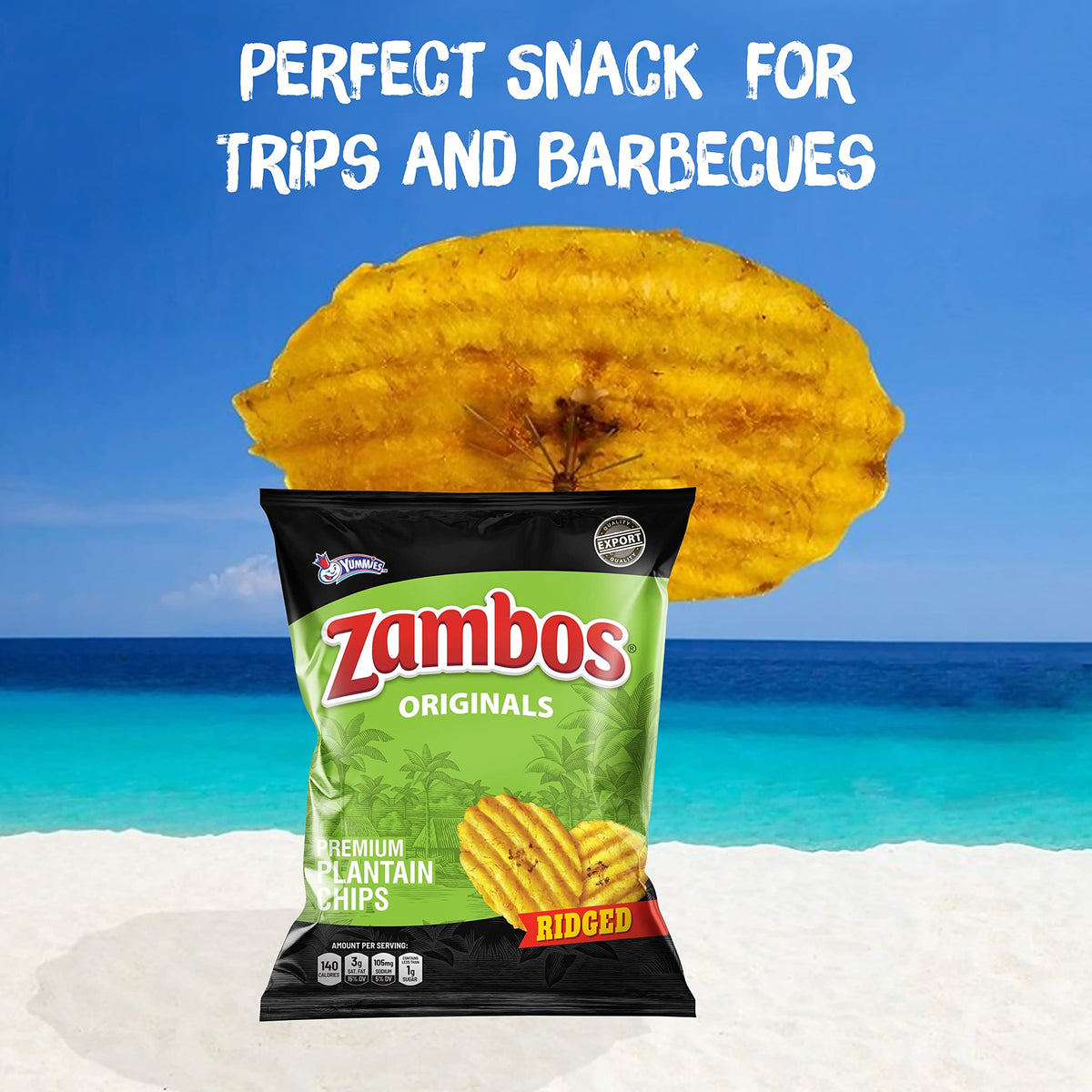 Viral TikTok Zambos Plantain Chips - Chile Limón, Original & Salsa Verde | Premium Central American Snack (5.29 oz)