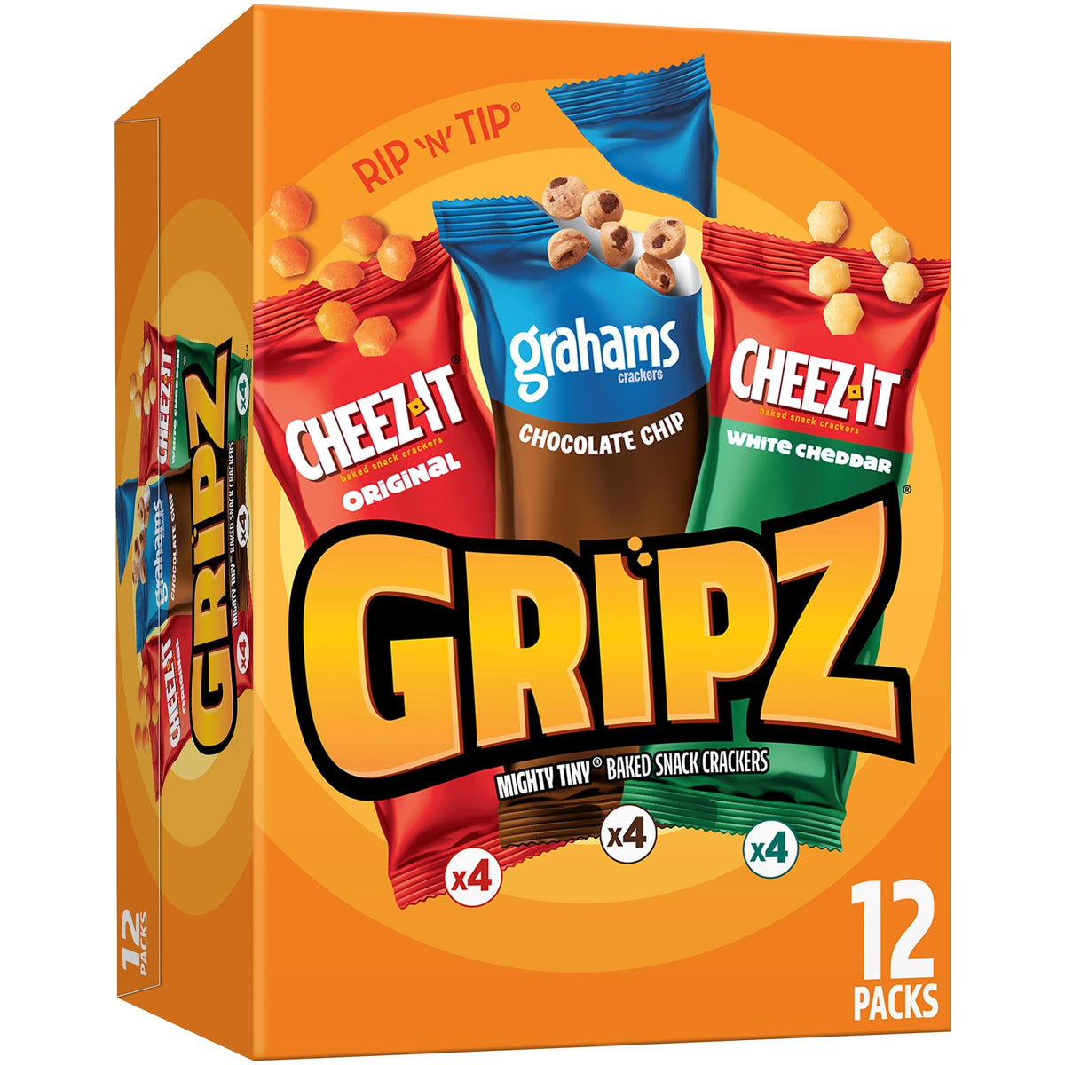 Cheez-It Cheese Crackers, Baked Snack Crackers, Lunch Snacks, Variety Pack, 12.1oz Box (12 Packs)