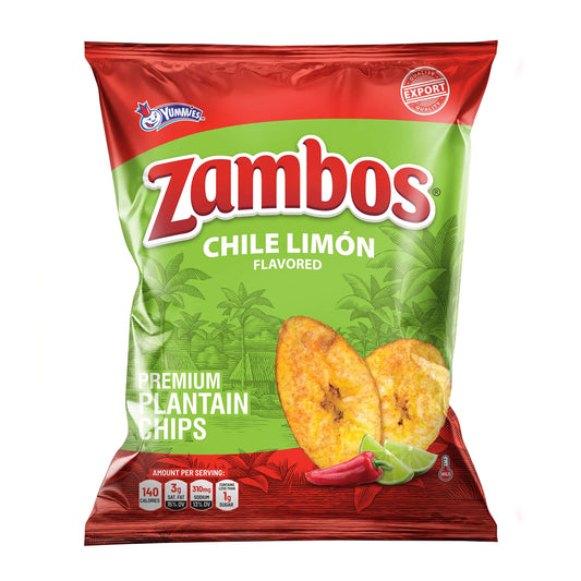 Viral TikTok Zambos Plantain Chips - Chile Limón, Original & Salsa Verde | Premium Central American Snack (5.29 oz)