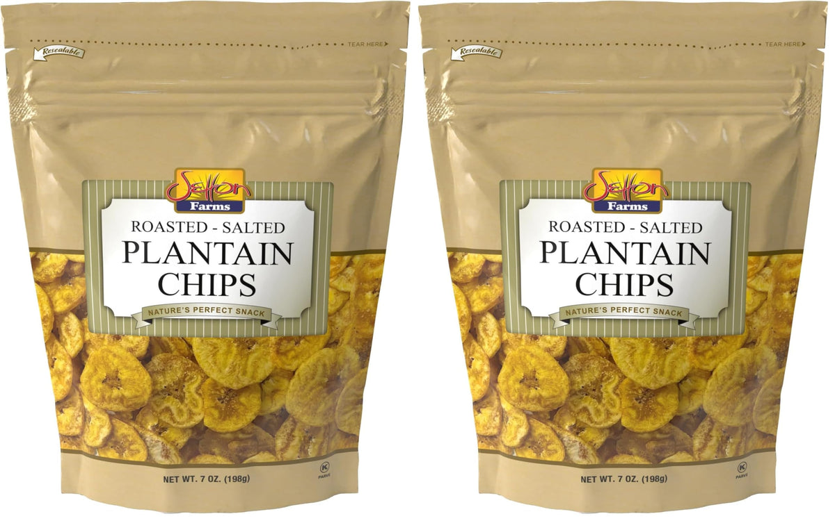 Setton Farm Plantain Chips - Sea Salt | Crispy & Crunchy Kosher Snack (7 oz)
