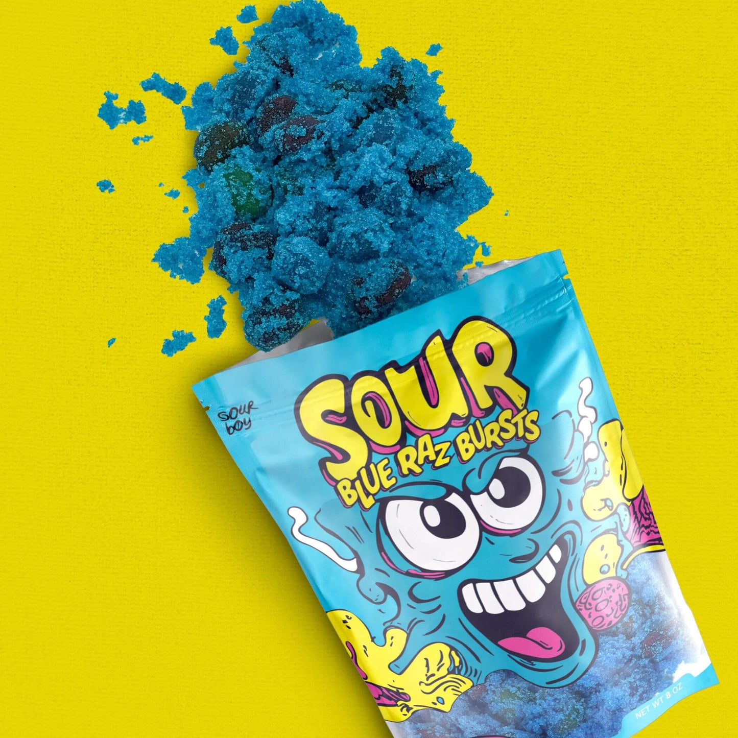 Sourboy Blue Raspberry Gushers - TikTok Viral Extreme Sour Candy - 3.5oz