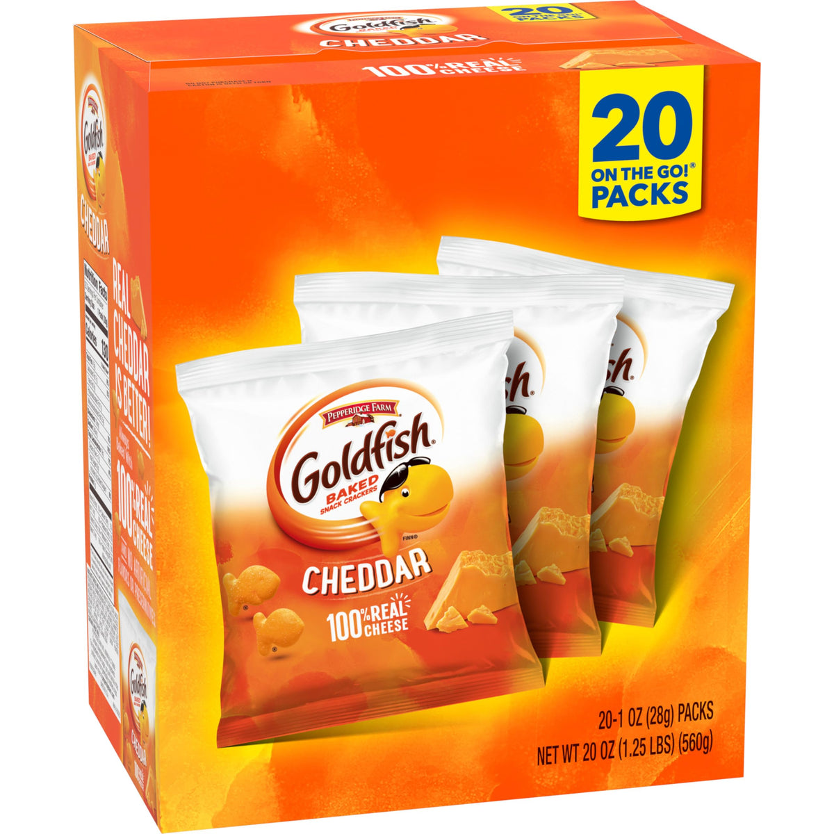Classic Delight Goldfish Crackers Big Smiles Variety Pack - Cheddar, Colors & Pretzels | 30 Count