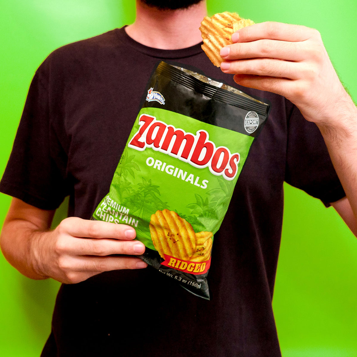 Viral TikTok Zambos Plantain Chips - Chile Limón, Original & Salsa Verde | Premium Central American Snack (5.29 oz)