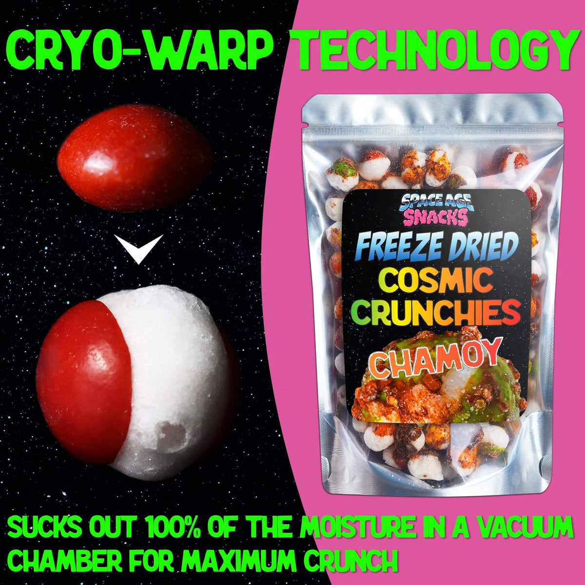 Cosmic Crunchies Freeze-Dried Candy | Viral TikTok Chamoy Spicy-Sweet Mexican Snack | 8oz