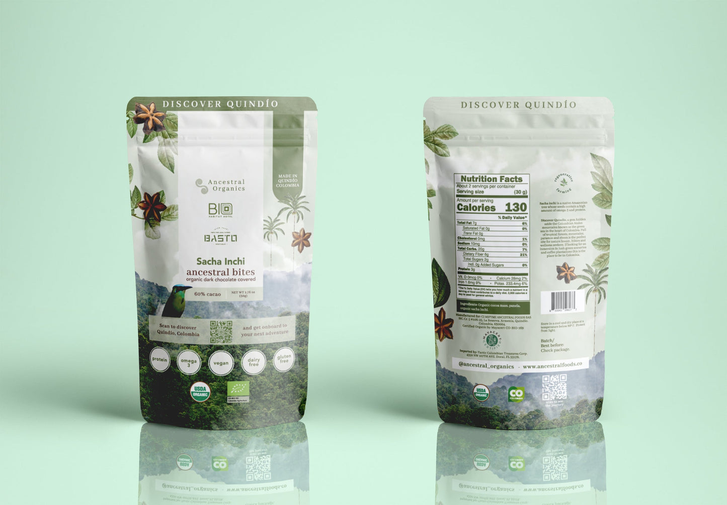 Organic Dark Chocolate covered Sacha Inchi