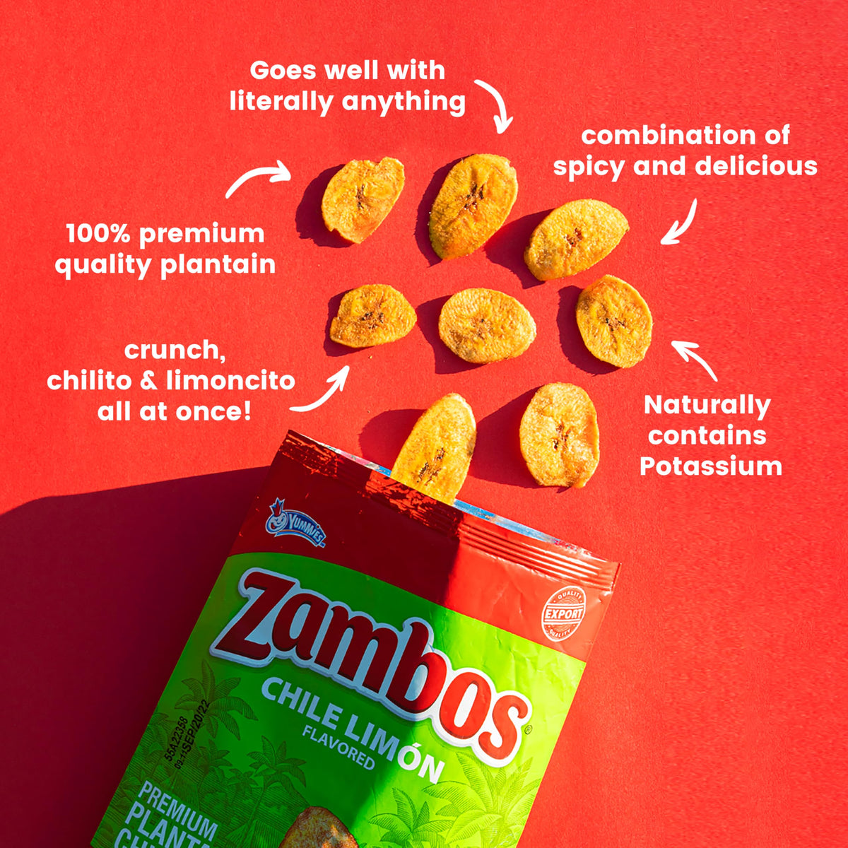 Viral TikTok Zambos Plantain Chips - Chile Limón, Original & Salsa Verde | Premium Central American Snack (5.29 oz)
