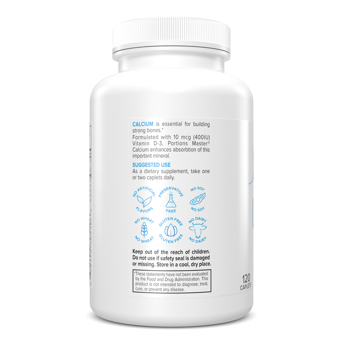 Portions Master Calcium Mineral Bone Support (120 Count)