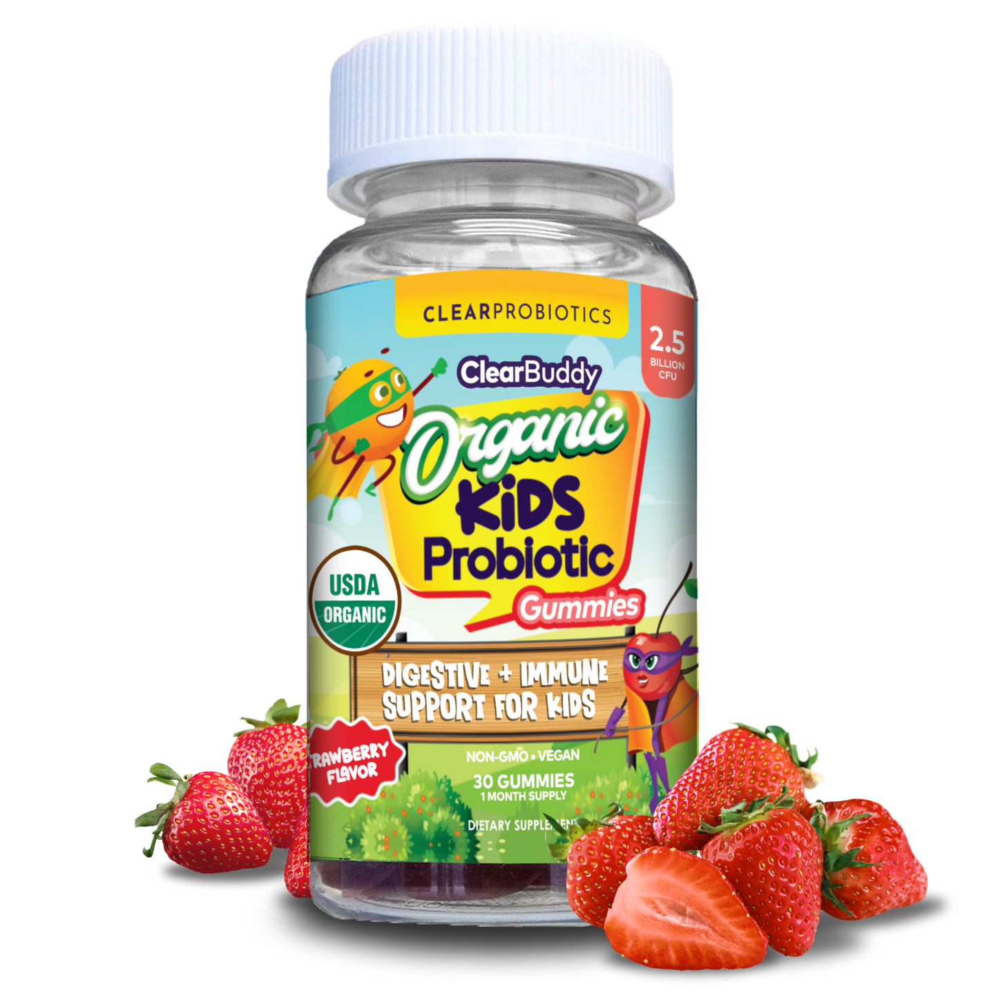 Clear Buddy Organic Kids Probiotic Gummies