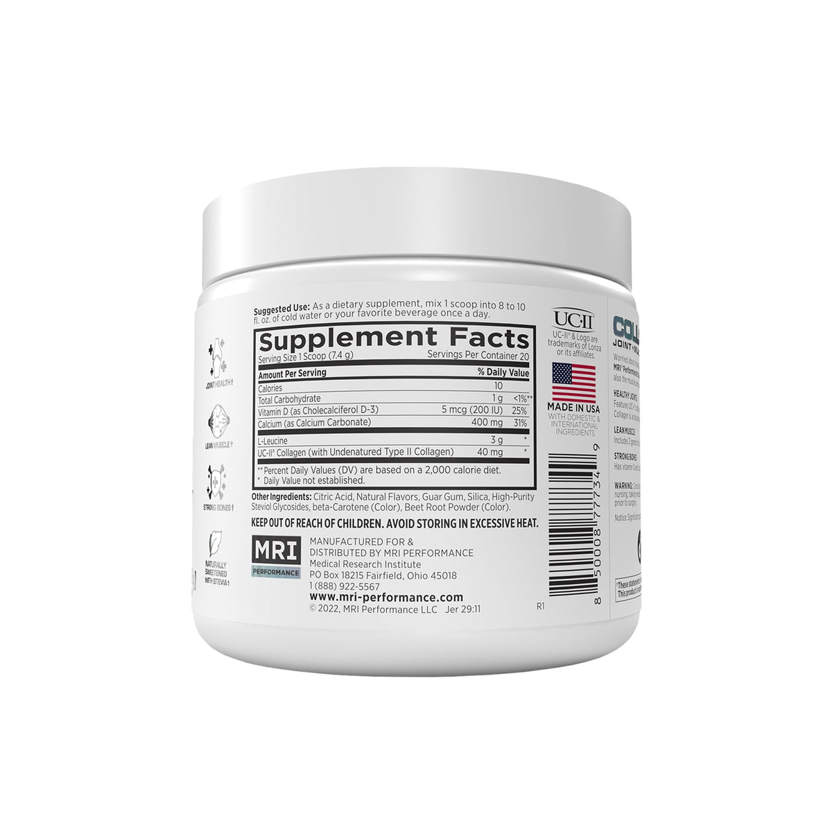 MRI Performance Collagen Joint + Muscle + Bone Support (20 Servings)