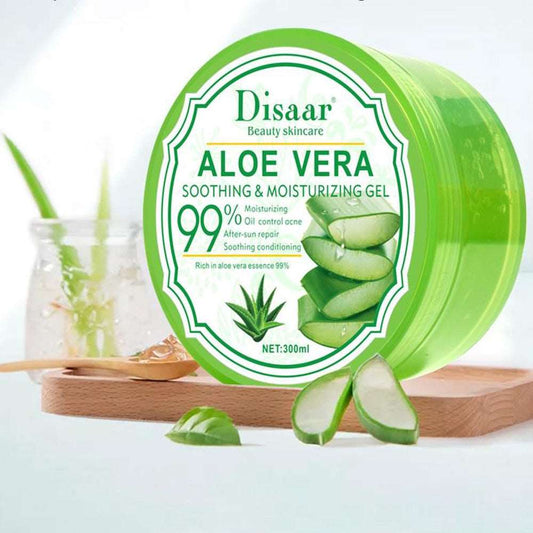DISAAR New 300ml After Sun Repair Vitamins Collagen Organic Aloe Vera Plant Gel Hyaluronic Acid Removal Acne SkinCare Face Cream