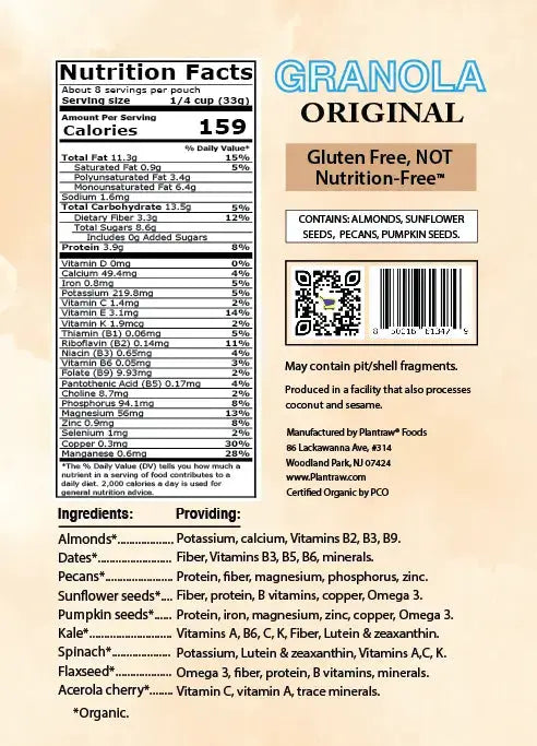 Granola - Original (Grain-free, gluten-free with neither added sugar nor sweeteners)