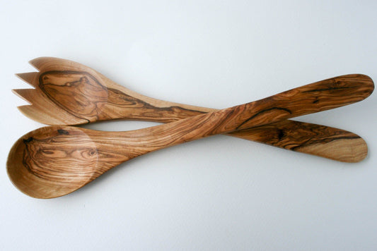 Hand Crafted Olive Wood Salad Servers