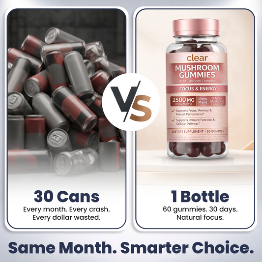 Mushroom Gummies for Focus & Mental Clarity – Lion’s Mane + Adaptogenic Blend for Energy & Brain Support