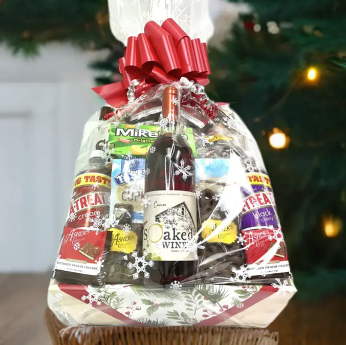 Pennsylvania Gift Basket with Wine - Premium PA Made Snacks & Treats