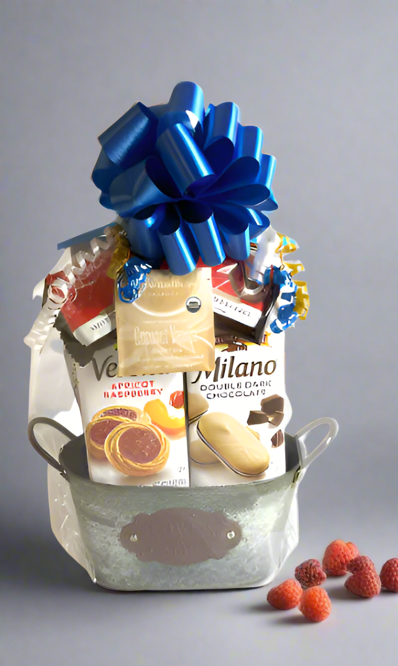 Small Flowers & Garden Tin Gift Basket