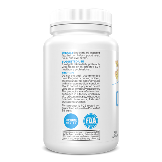 Portions Master Omega 3 Fish Oil EPA DHA (60 Count)