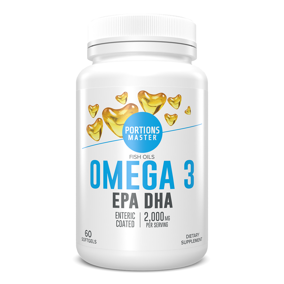 Portions Master Omega 3 Fish Oil EPA DHA (60 Count)
