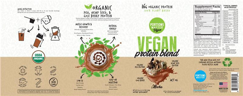 Portions Master Vegan Protein Blend Mocha