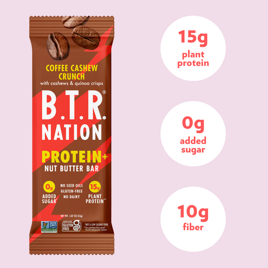High Protein Coffee Cashew Crunch PROTEIN+ Bar (12 Count)