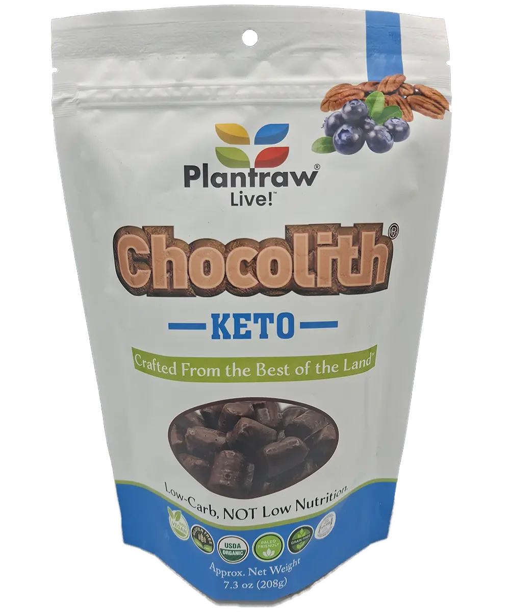 Chocolith® - Keto (7.3oz) - Vegan, Organic, Gluten-Free, 0g Refined Carbs. 1.5g Net Carbs.