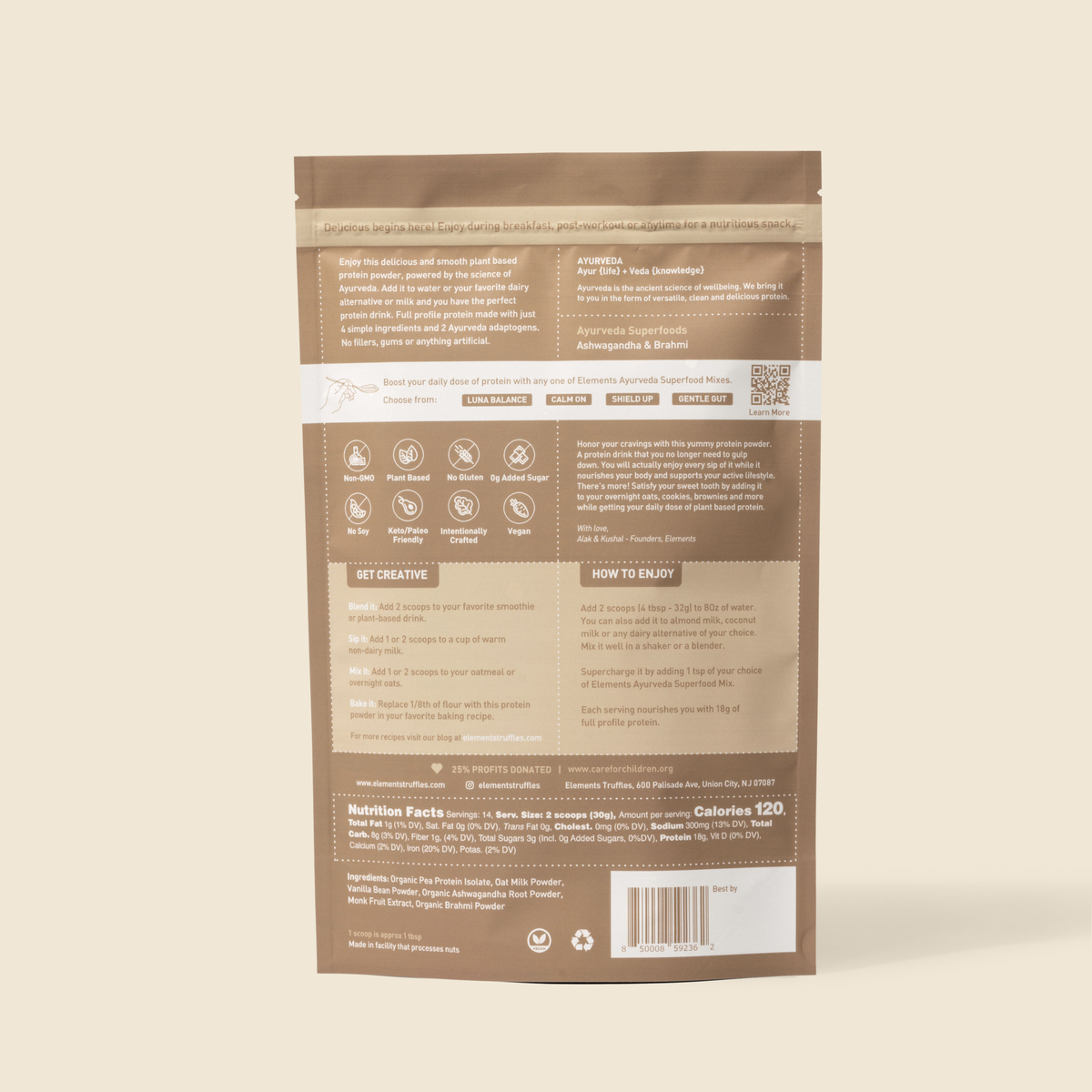 Plant Based Protein Powder: Vanilla (14 Servings)