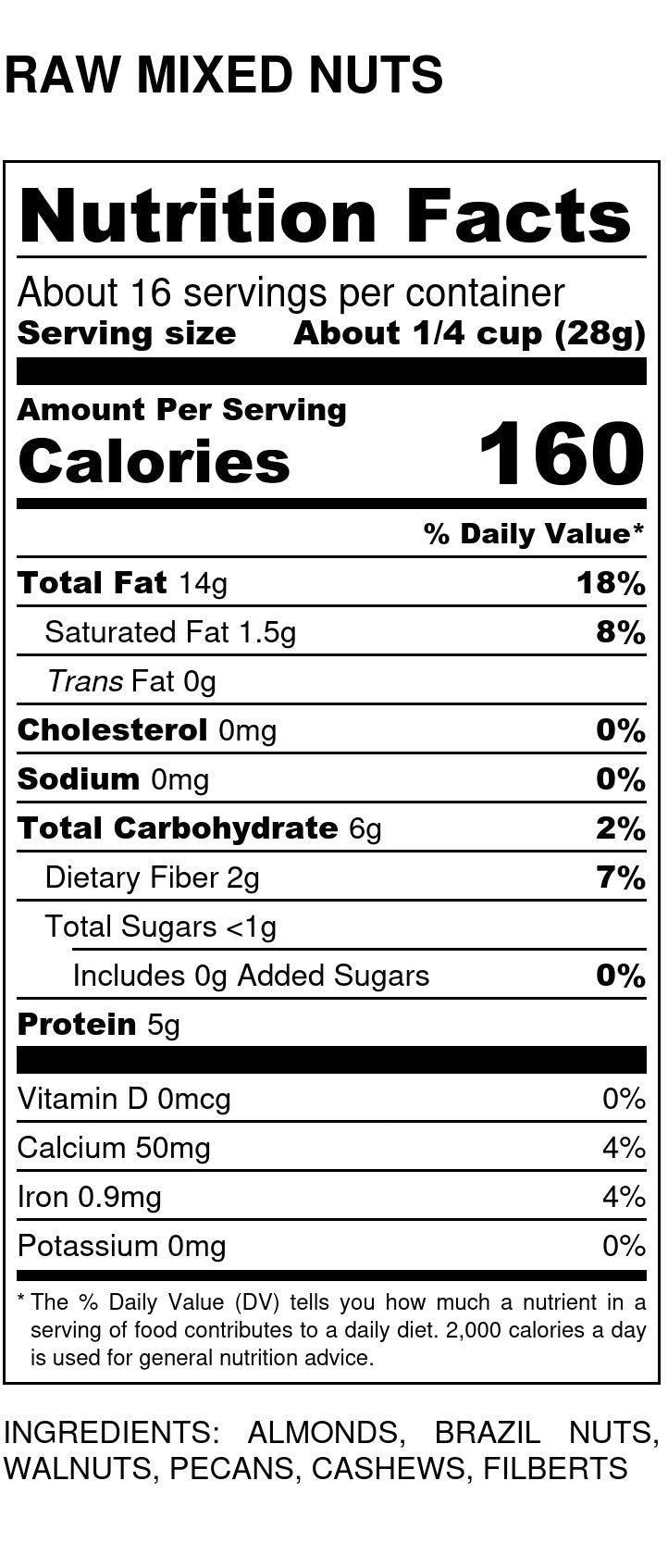 Organic Mixed Nuts Deluxe, Raw