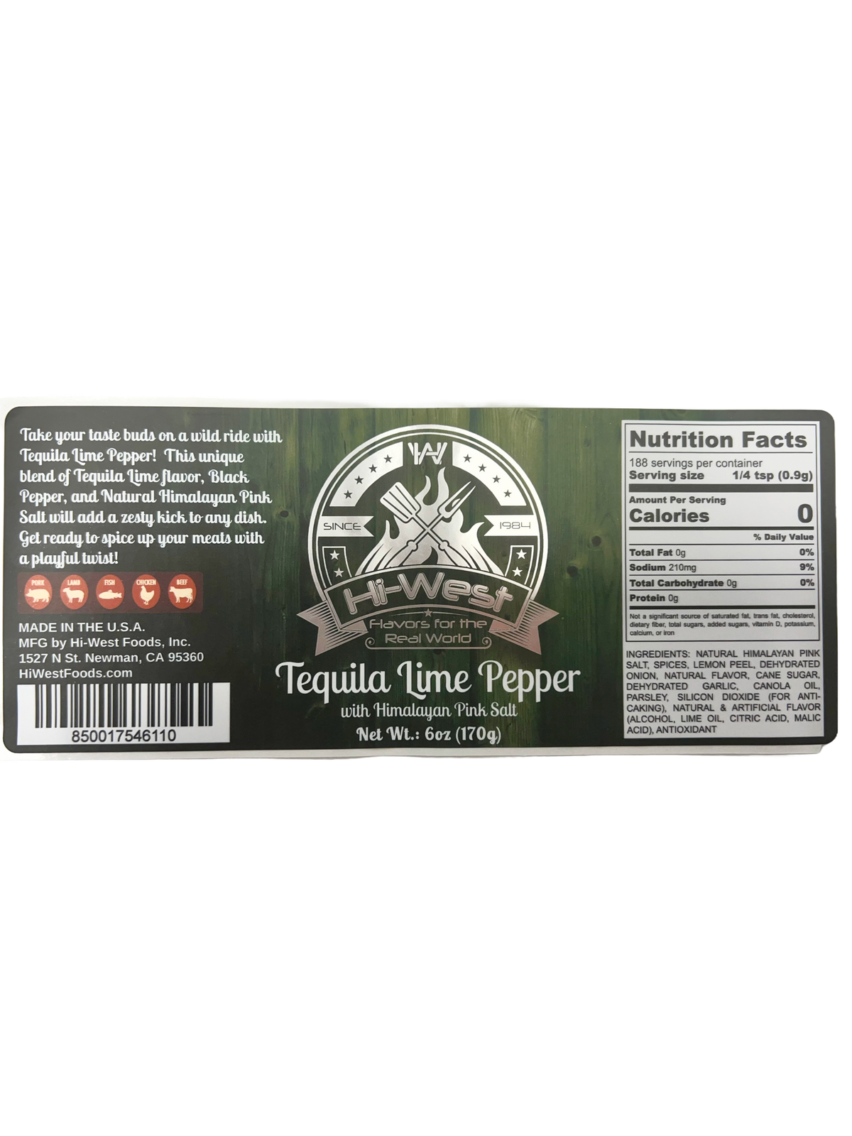 Tequila Lime Pepper Seasoning