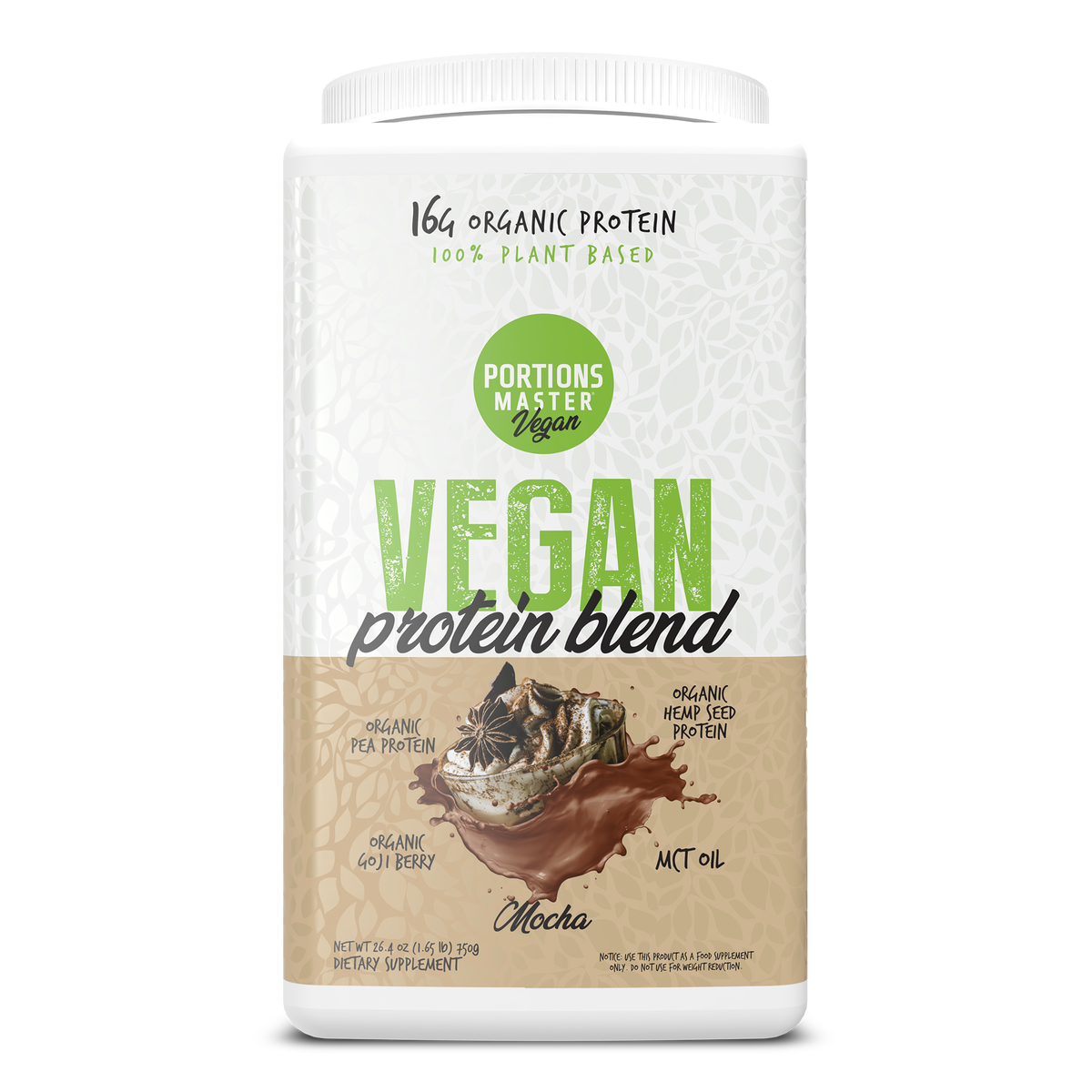Portions Master Vegan Protein Blend Mocha